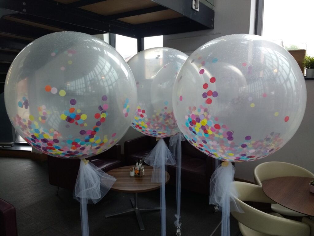 Giant confetti balloons