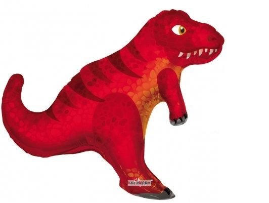 Red dinosaur foil balloon
