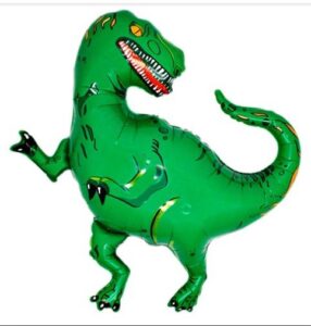 Green dinosaur T-Rex foil balloon