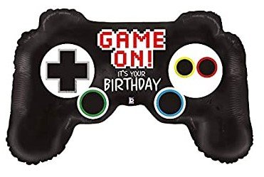 Game on console controller foil balloon