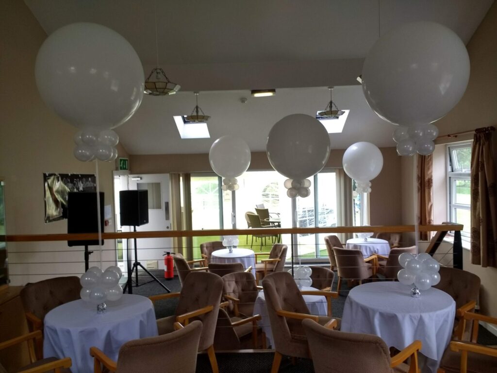 White Orbz Balloons