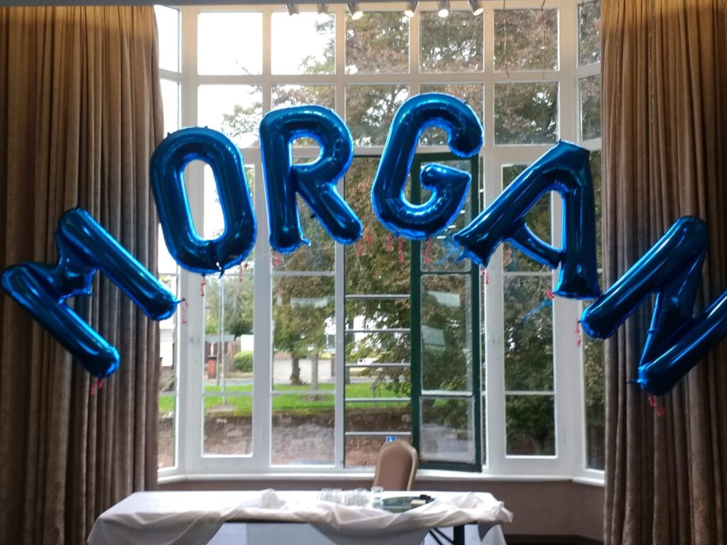 Giant letter foil balloons