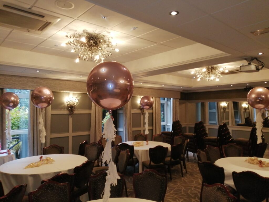 Giant pink orbz balloons