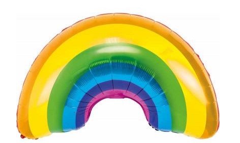 Rainbow foil balloon