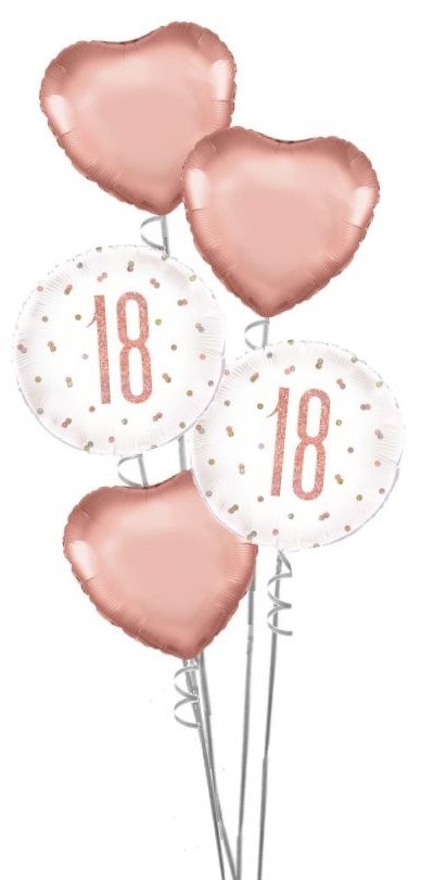 18th Birthday Foils and Hearts